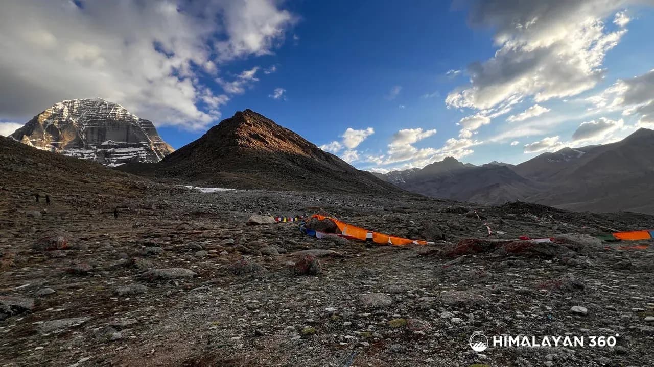 Mount Kailash Rocky Trail and beautiful sky view