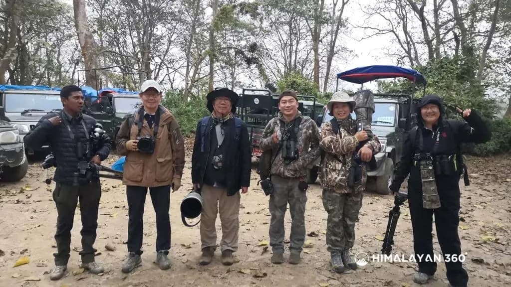 Trekkers Preparing for adventure expedition