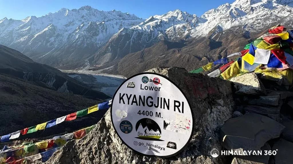 view point of langtang valley trek. from here we can see 360 view of himalayan range.