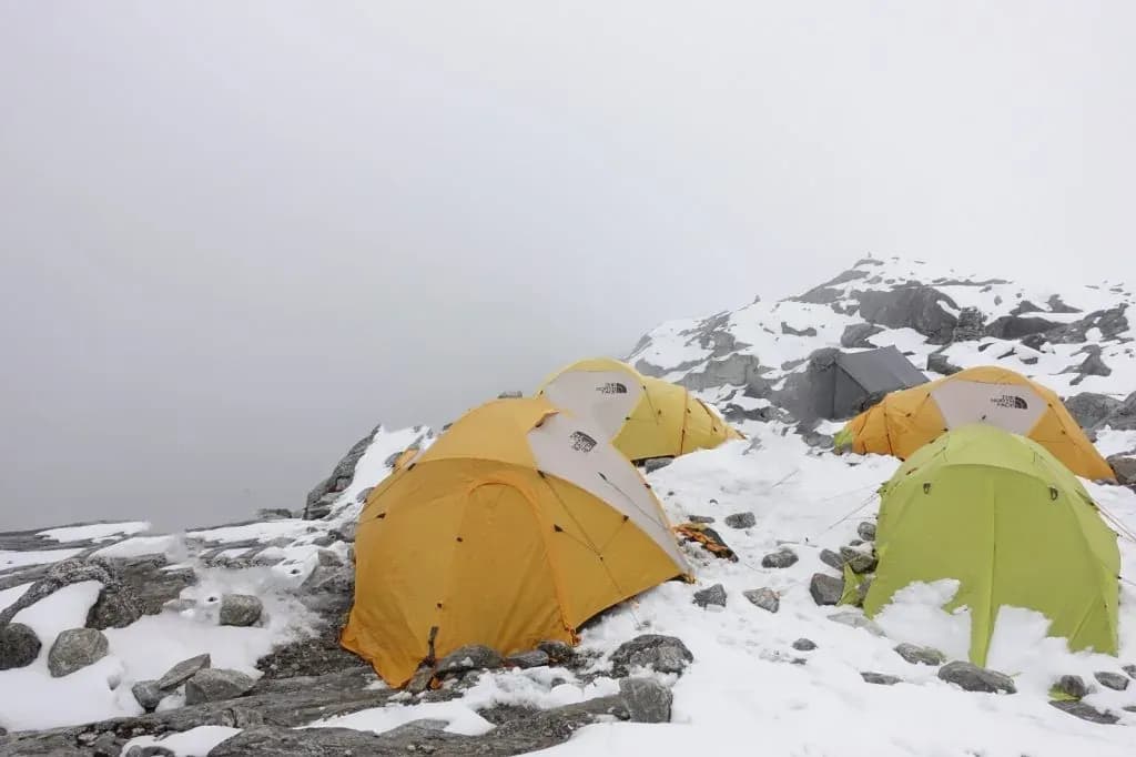 Camping during Climbing Lobuche