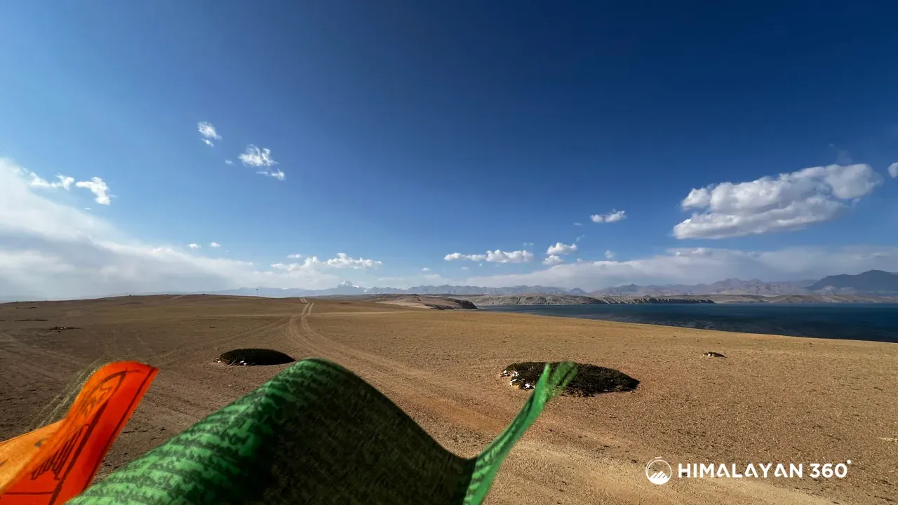 Lake Mansarovar on the Tibet overland tour