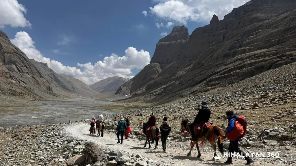 People are doing kora to Mt Kailash.