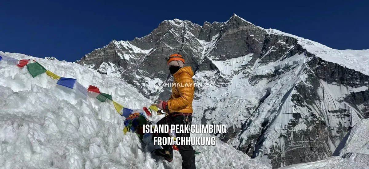 Guest from China just submiting the island peak.
